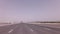 Road from the artificial islands to the Abu Dhabi stock footage video