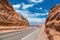 Road in Atacama desert and San Pedro de Atacama, Chile, South America