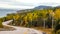 On the road, autumn colors, Tadoussac Quebec