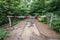 Road barrier near old bunker in Moldova