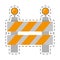 road barrier stop warning light cut line