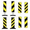 Road barriers, under construction icon set, isolated on white background, vector illustration.