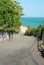 Road with beach view eastbourne england