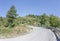 Road bending in hilly landscape of southern Appennines, near Lagonegro, Italy