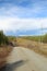 Road besides railroad track in Lapland, Sweden