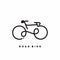 Road bike line art vector icon template