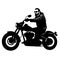 Road biker black icon on white background. Road biker silhouette