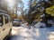 Road block near Yumthang Valley due to heavy snowfall . Tourist stuck .