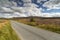 Road through the Braes of Abernethy in Scotland.