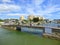 Road bridge crossing French canal