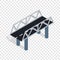 Road bridge isometric icon