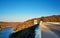 Road on the bridge over the Rappbode Dam. Rappbode-Talsperre in Elbingerode. Germany