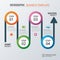 Road business timeline infographic template. Vector illustration