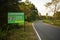 A road at Buxa Tiger Reserve. A festoon beside it