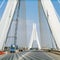 road on cable-stayed bridge near Portimao city