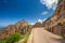 Road through the Calanches de Piana in Corsica