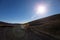 Road on a calm deserted spring landscape of Iceland