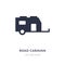 road caravan icon on white background. Simple element illustration from Transport concept