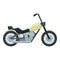 Road chopper icon cartoon vector. Rider bike