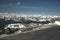 Road circling around Mt. Evans after a snow fall.