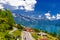 Road with cliffs, Lake Brienz, Oberried am Brienzersee, Interlak