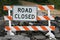 Road closed sign