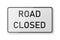 Road closed sign warning traffic. Road rules symbol barrier. Street information message