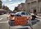 Road Closed to Thru Traffic, Labor Day Street Fair, Rutherford, New Jersey, USA