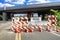 Road Closed Traffic Sign at Bridge Construction