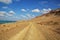 The road on the coast of Indian ocean, Socotra island, Yemen