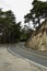 Road on a coastal highway on an overcast day