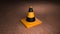 ROAD CONE SIGN 3D RENDERING