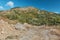 Road and construction debris in the Ardeche mountains.