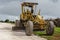 Road Construction Grader On Work Site