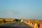 Road construction, , tavrida highway start of construction of a new road in the steppe in summer