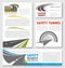 Road construction, traffic safety banner template