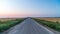 Road in the countryside goes to the horizon