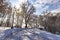 Road in the countryside after heavy snowfall in central Europe