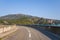 The road that crosses the Barrage de Castillon in Europe, France, Provence Alpes Cote dAzur, in the Var, in summer, on a sunny day