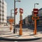 Road crosswalk adorned with signposts