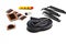 Road Cycling Concepts. Complete Set of Road Bike Inner Tube Repairing Kit Against White