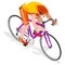 Road Cyclist Bicyclist Athlete Summer Games Icon Set.Road Cycling Speed Concept.3D Isometric Athlete.Olympics Bicycle Sporting