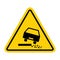 Road danger car icon, traffic street caution sign, roadsign vector illustration, warning vehicle