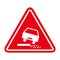 Road danger car icon, traffic street caution sign, roadsign vector illustration, warning vehicle
