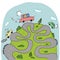 Road with Dangerous Bend illustration