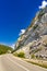 Road at Danube gorge in Djerdap on the Serbian-Romanian border