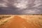 Road on a desert in Africa