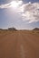 Road on a desert in Africa