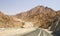 Road in desert Rub\' al Khali, UAE