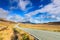 Road through a desolate landscape